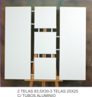 2 CANVASS 83,5x30 - 3 CANVASS 25x25