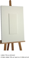 1 CANVAS 60x40 W/1 CANVAS 34x14 W/relevo